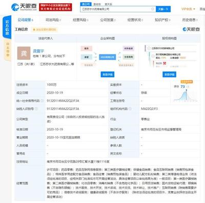 蘇寧易購(gòu)跨界布局醫(yī)藥領(lǐng)域 成立江蘇蘇寧大藥房，注冊(cè)資本1000萬(wàn)
